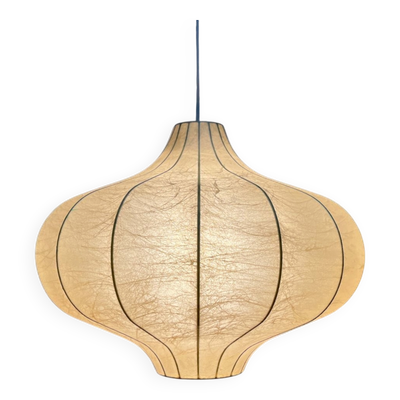 Lampe suspension Cocoon moderne du milieu du siècle par Friedel Wauer pour Goldkant Leuchten, Allemagne, années 1960