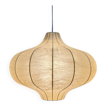 Modern mid-century Cocoon pendant lamp by Friedel Wauer for Goldkant Leuchten, Germany, 1960s.