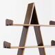 Vintage brutalist pyramid shelving unit bookcase
