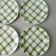 6 flat plates Moulin des Loups tablecloth model, 23 cm