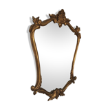 Wood carved and gilded mirror