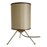 1950s brass tripod table lamp