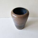 Vase en céramique vernissée bleue Signé Annie (hauteur 26cm) Hauteur 26 cm