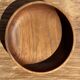 Bowl, cut or presentation plate in monoxyle teak D21 H5