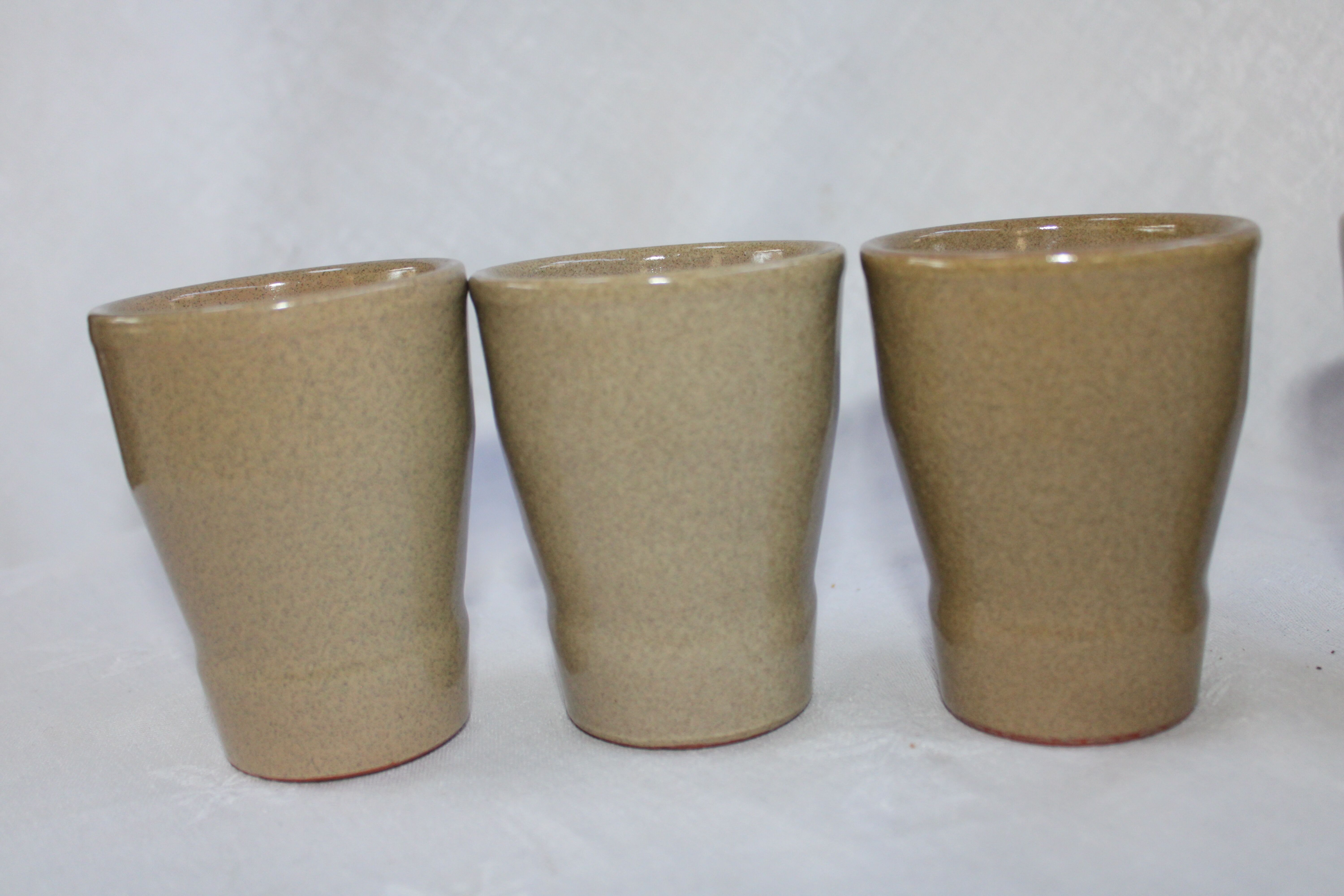 Set of 5 Cermer sandstone glasses