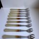 Set of 9 forks with horn dessert 50/60s