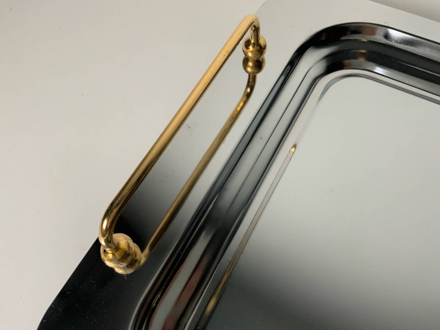 Metal and brass tray