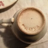 cups and saucers porcelain Claytan Malaysia pink pink