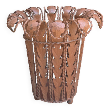 Porte-parapluies ou cache-pot métal d’inspiration Art nouveau, XXème siècle
