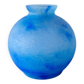 Vase boule en pâte de verre –  Muller Frères Lunéville – Art déco