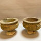 Paire d’urnes en pierre tendre C19th
