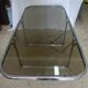Smoked glass table, metal structure