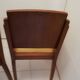 4 vintage 40s solid wood chairs and leather seating
