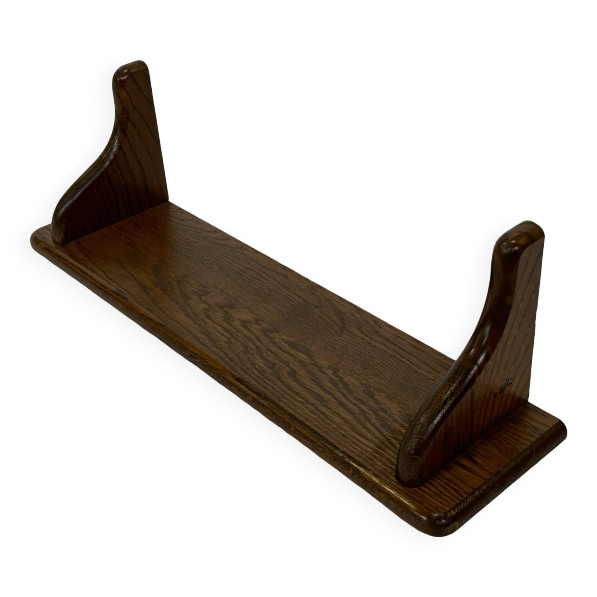 Vintage wall rack book shelf 1970s wood minimalist design