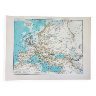 Gravure • Europe, union européenne • Affiche originale et vintage de 1898