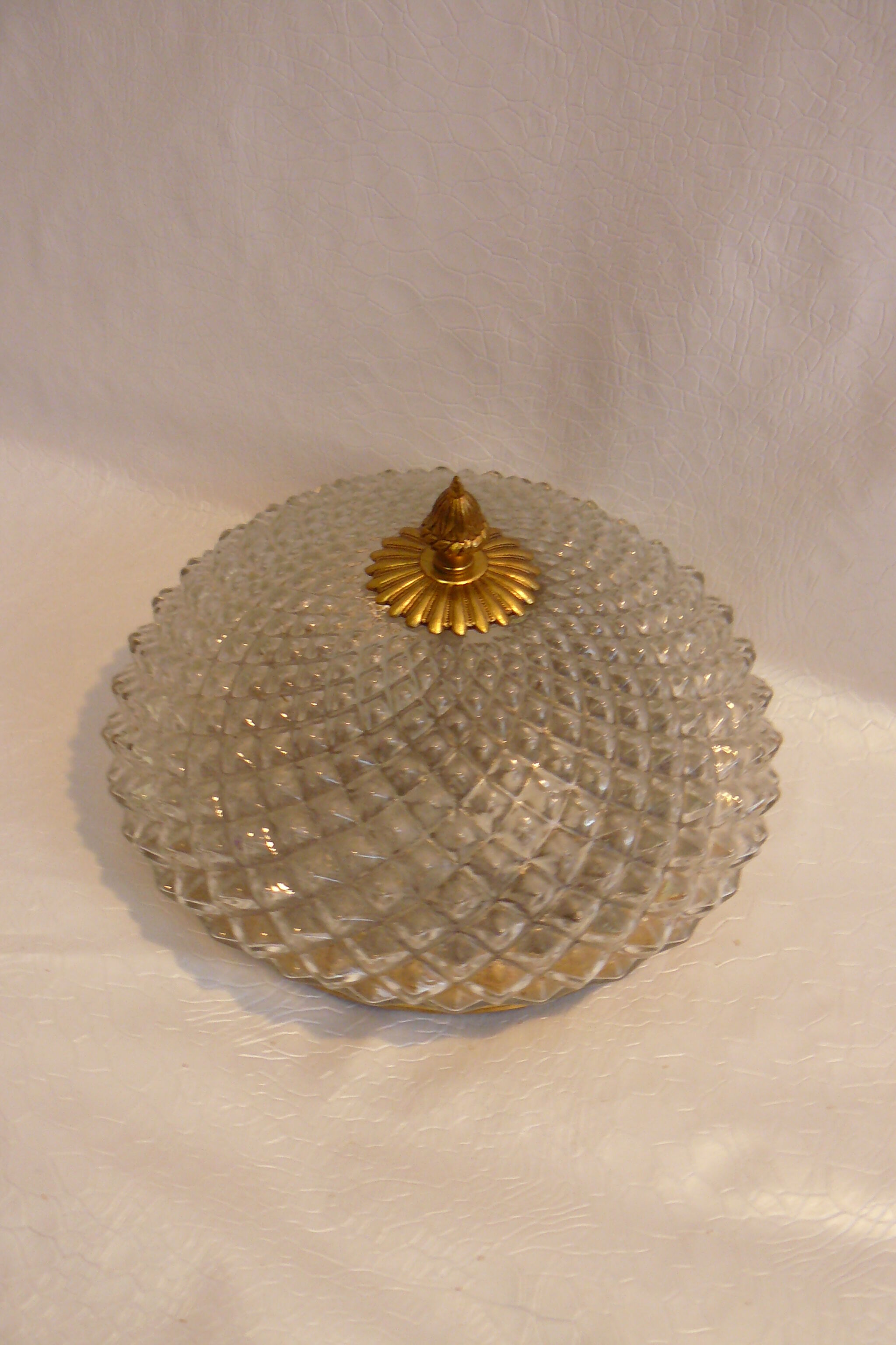 Glass and brass 2 ceiling lights