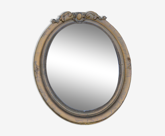 Miroir ancien ovale ancien