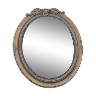 Miroir ancien ovale ancien