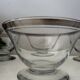 Dessert Coupes met zilverkleurige rand