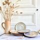 7 assiettes à dessert en grès