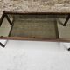 Teak coffee table with smoked glass 1970"