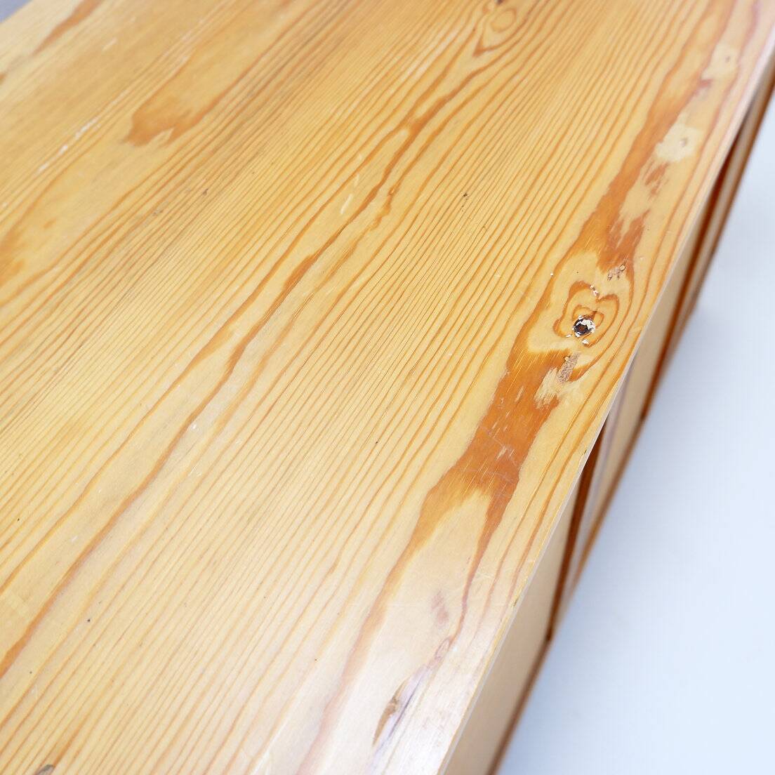 Vintage 5 Drawer Chest of Drawers with brass handles