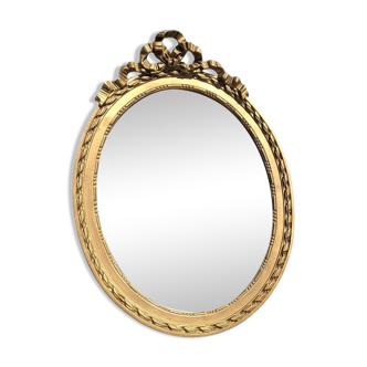 Grand miroir ovale style Louis XVI 47x65cm