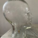Vintage molded glass hat head from the 60s