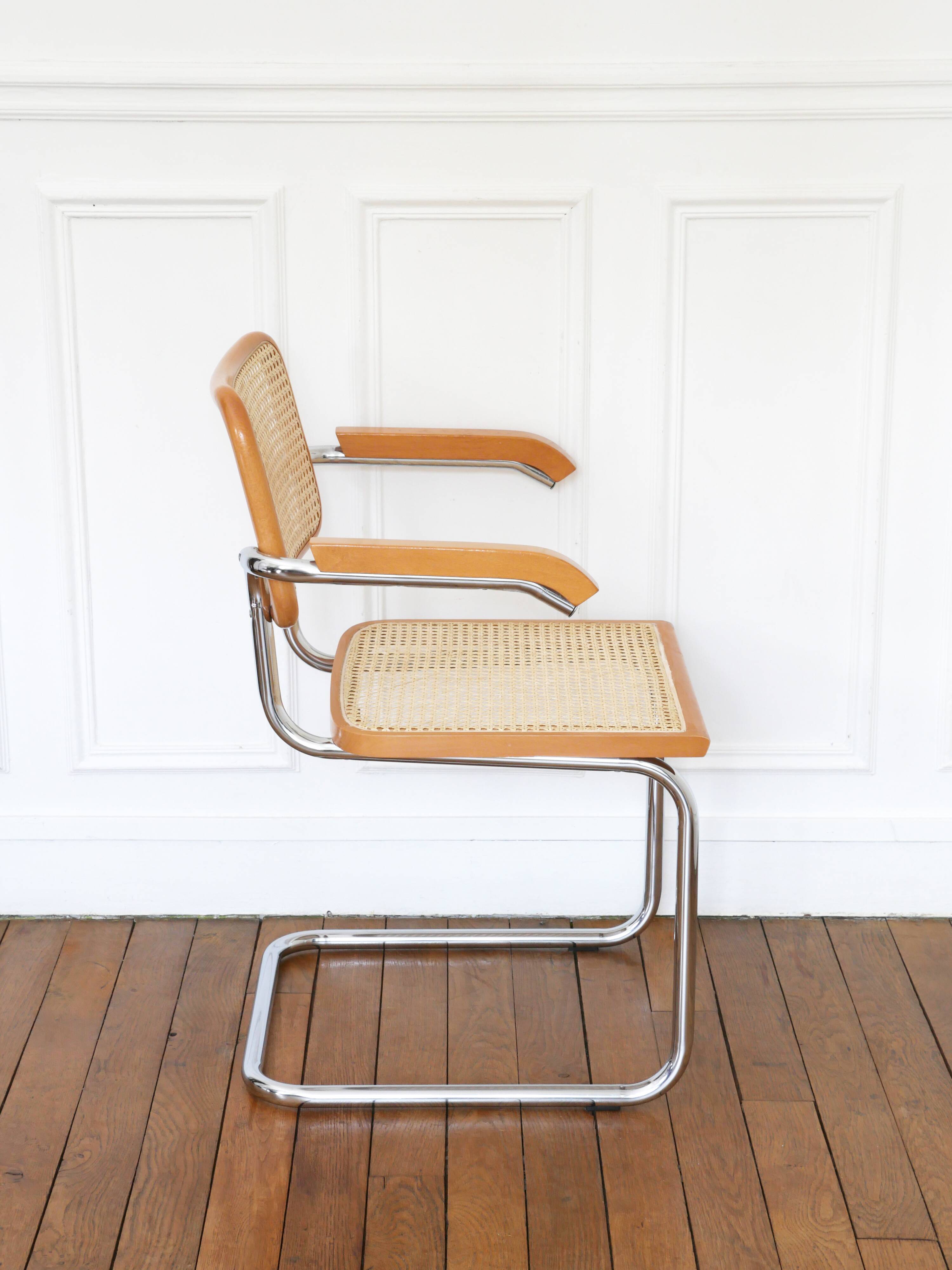 Cesca B64 Breuer armchair Made in Italy - Seat cane redone