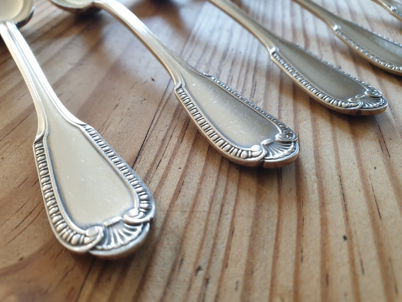 Set of 6 small old boulenger spoons