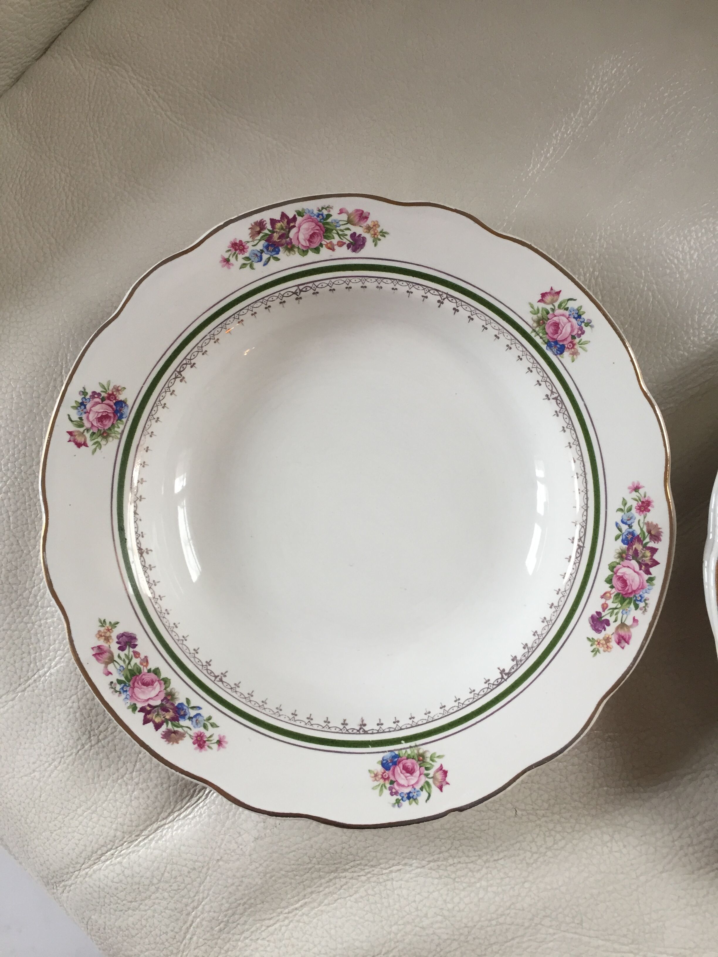 6 vintage hollow plates Digoin Sarreguemines model Trianon