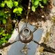 Bronze and porcelain Art Nouveau chandelier