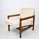 Fauteuil vintage en boucle beige, 1970