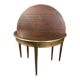 Console table demi-lune 19th century Louis XVI modular foldable top in mahogany.