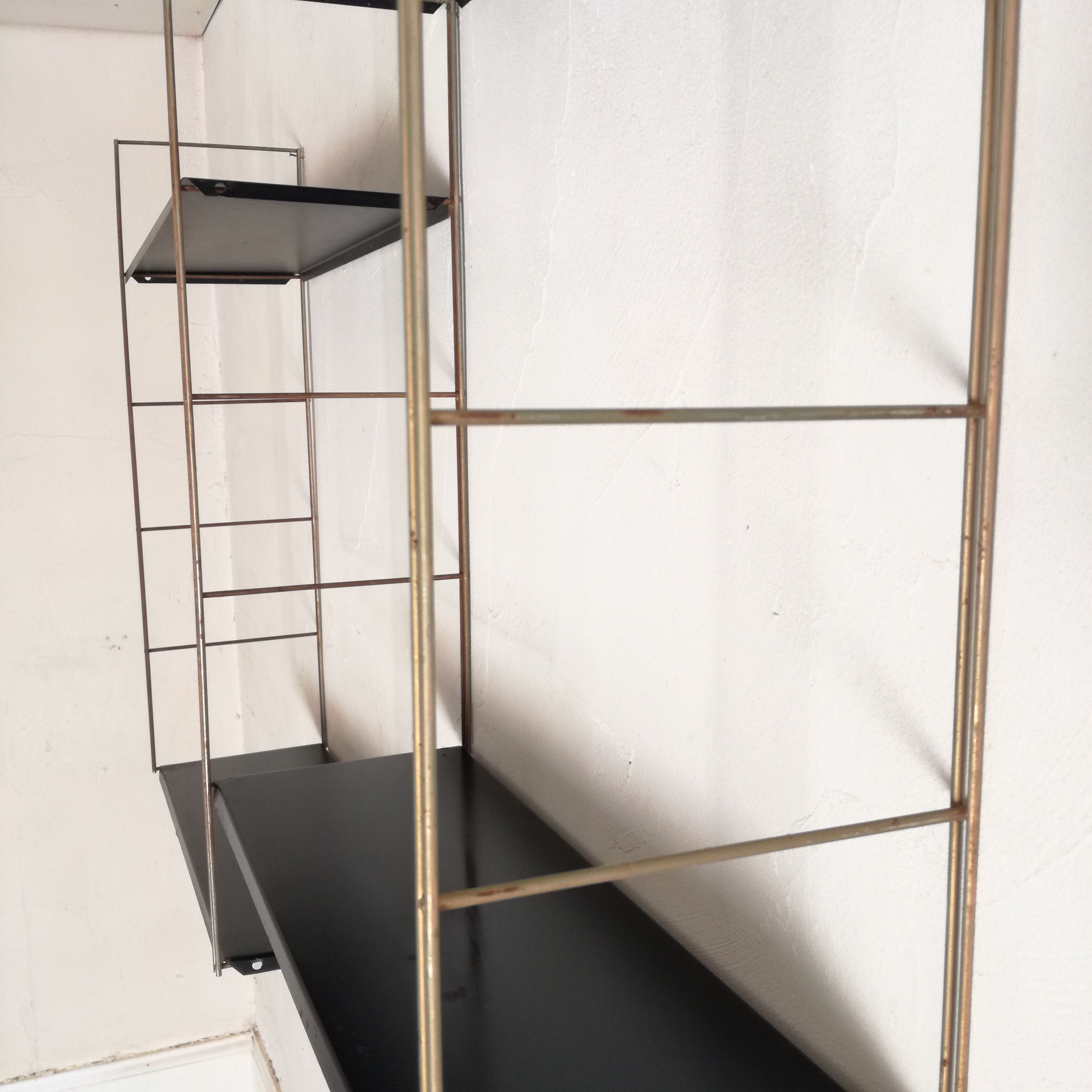 Gold and black String shelf