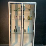 White enamelled metal design showcase. Period 1960