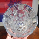 Vase en cristal à décor géométrique H30cm