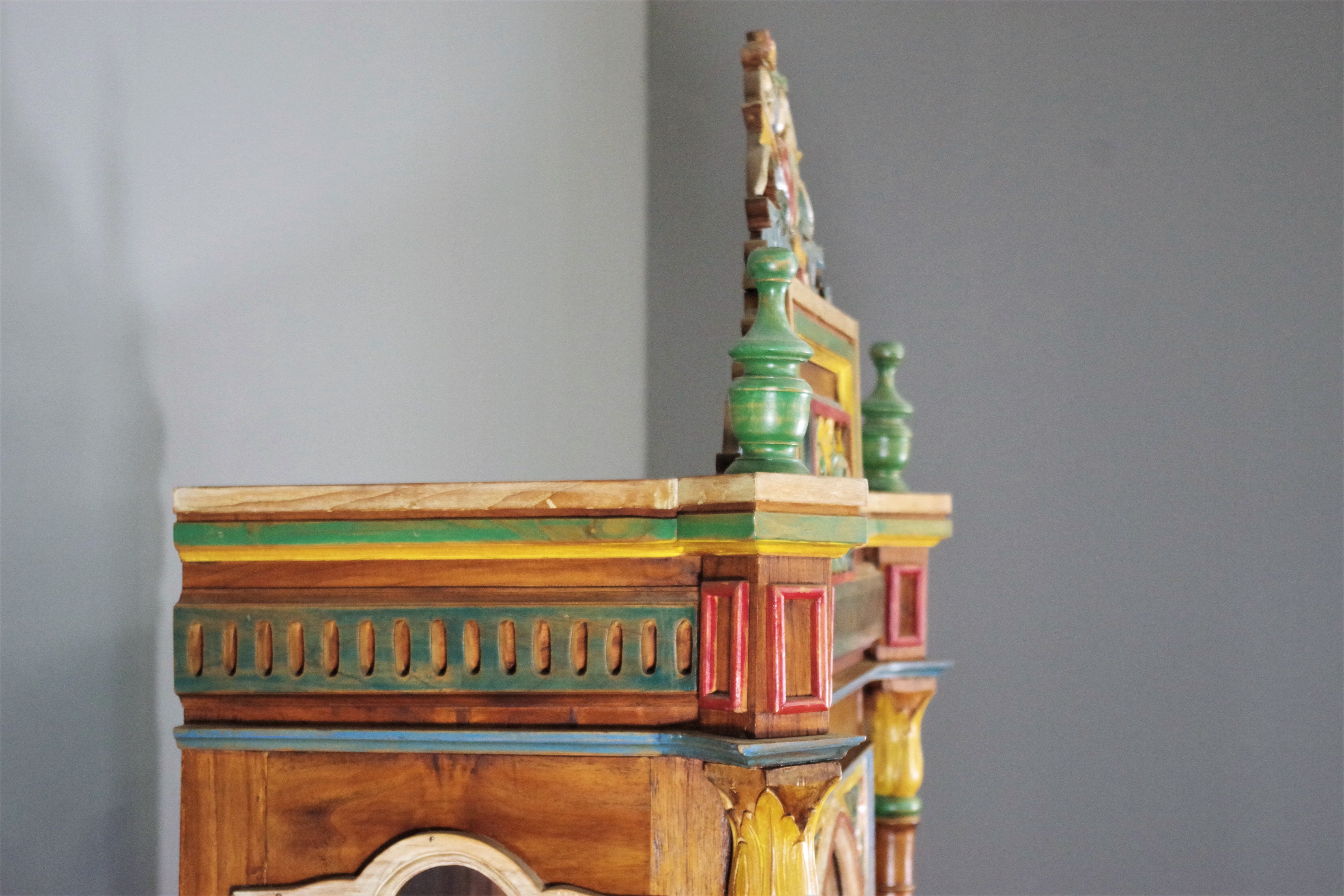 Carved wooden sideboard