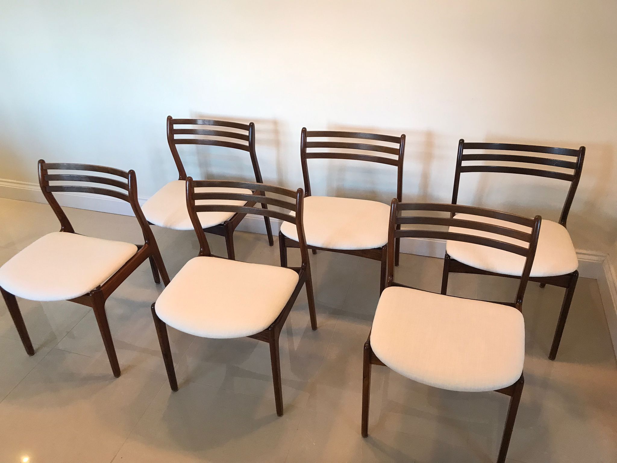Set Of 6 Danish Rosewood Chairs By P.E. Jorgensen For Farso Stolefabrik