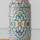 Granada Albarello Ceramic Table Lamp, Hand-Painted, New Silk Shade