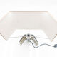 Lampe italienne de Romeo Rega noire et laiton 1970