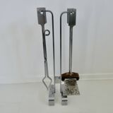 Fireplace set "Jean Paul Créations" signed, 1970