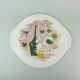 Assiette à gâteau des années 1950 avec de beaux décors de cocktail et de bar à grünstadt.