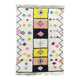 large new multi-colored Berber beni ourain rug 180x280 cm