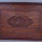 Ancient carved wooden tray