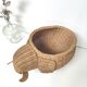 Rattan basket cache pot elephant 60s