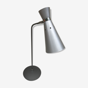 Lampe de table bureau Nouma métal gris tête orientable