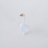 Porcelain goose figurine, Hungarian design, 1960s,manufactured by Holloháza
