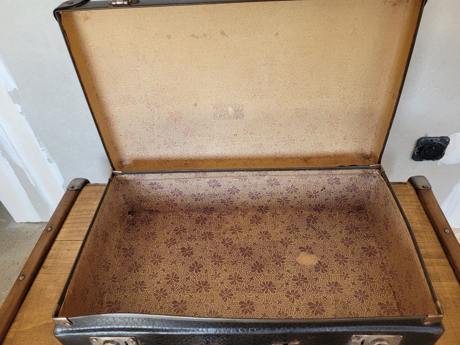 Antique cardboard suitcase