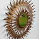 Vintage sun mirror in patinated gold metal – Spain 1950s / 60s